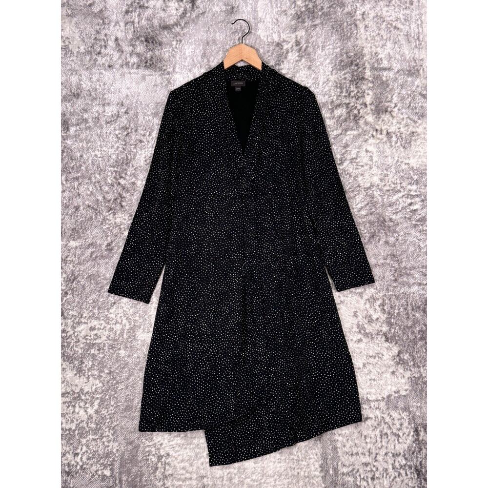 J Jill Dress Large Womens Wearever Collection Polka Dot Long Sleeve Asymmetrical